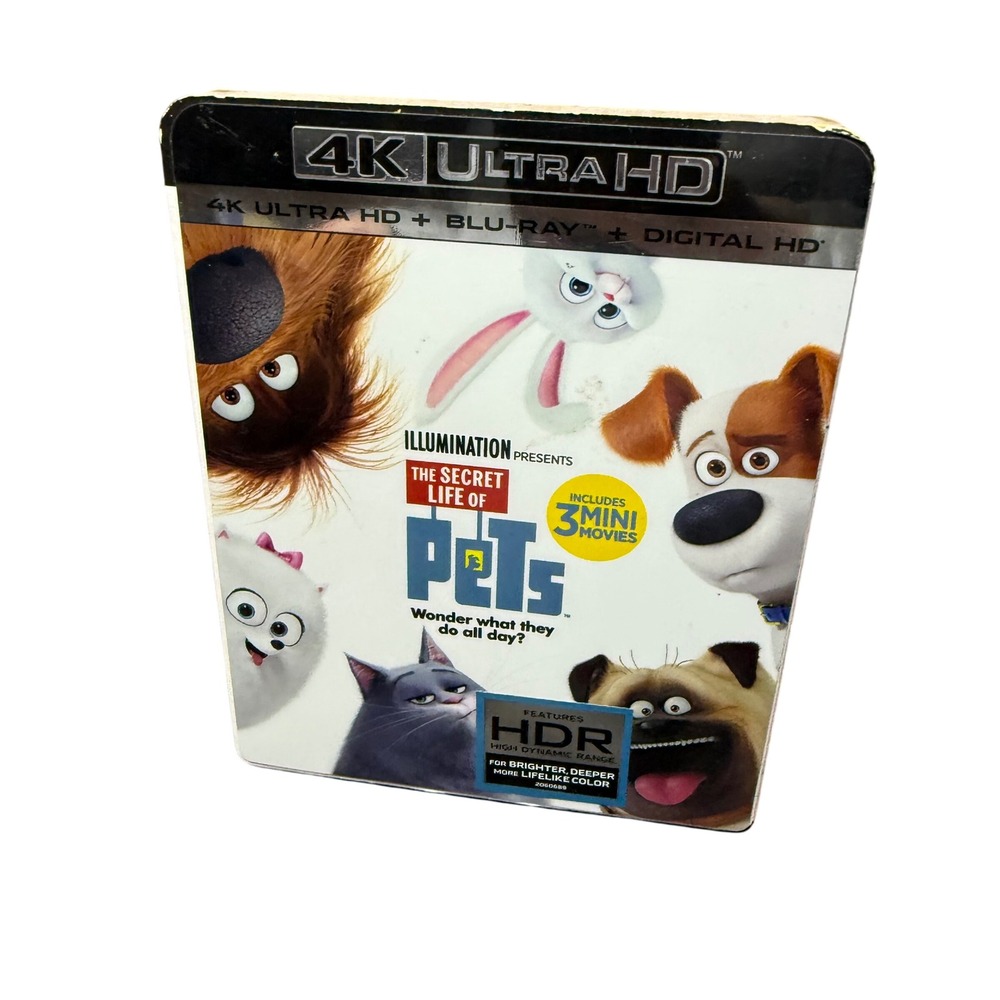 The Secret Life of Pets 4K Ultra HD Blu-ray‎ Digital HD Movie 3 Mini Movies HDR